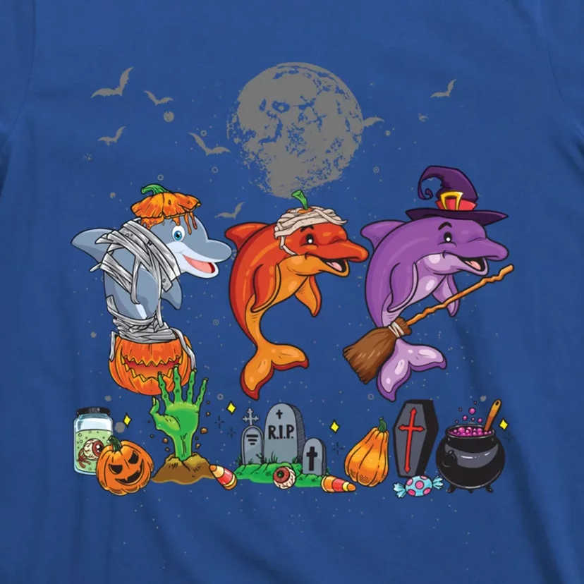 Mummy Pumpkin Witch Dolphin Halloween Costume Gift T-Shirt