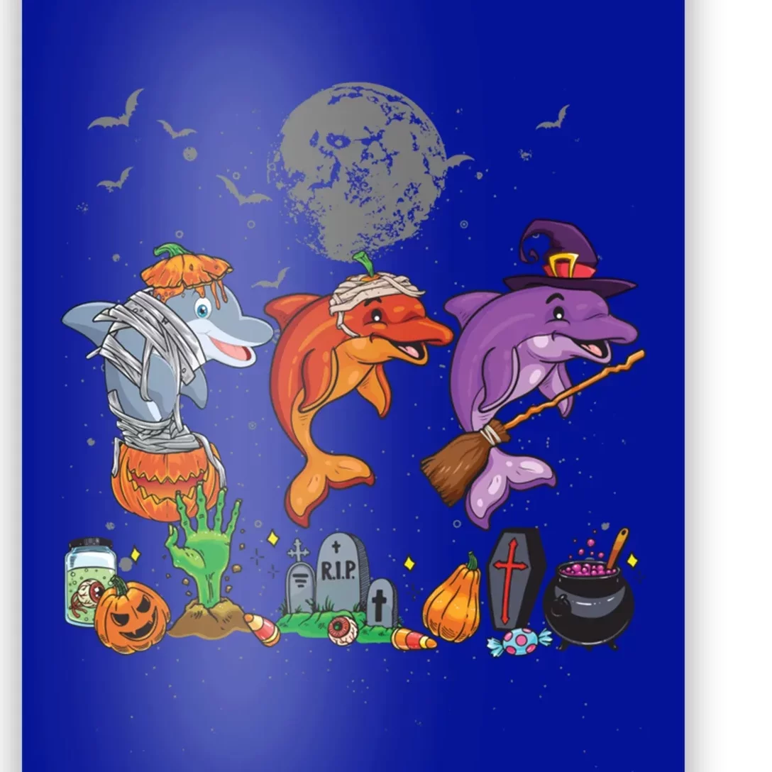 Mummy Pumpkin Witch Dolphin Halloween Costume Gift Poster