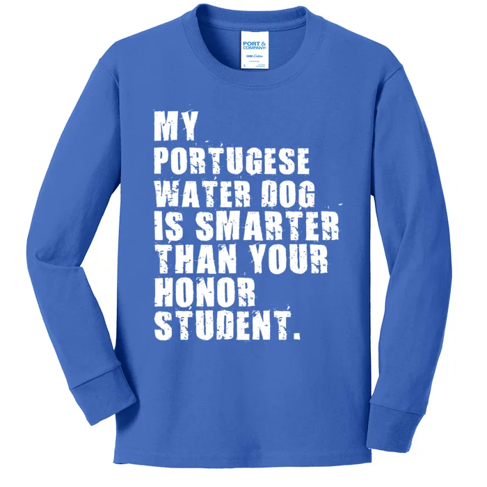 My Portugese Water Doggo Dog Is Smarter Adc096c Gift Kids Long Sleeve Shirt