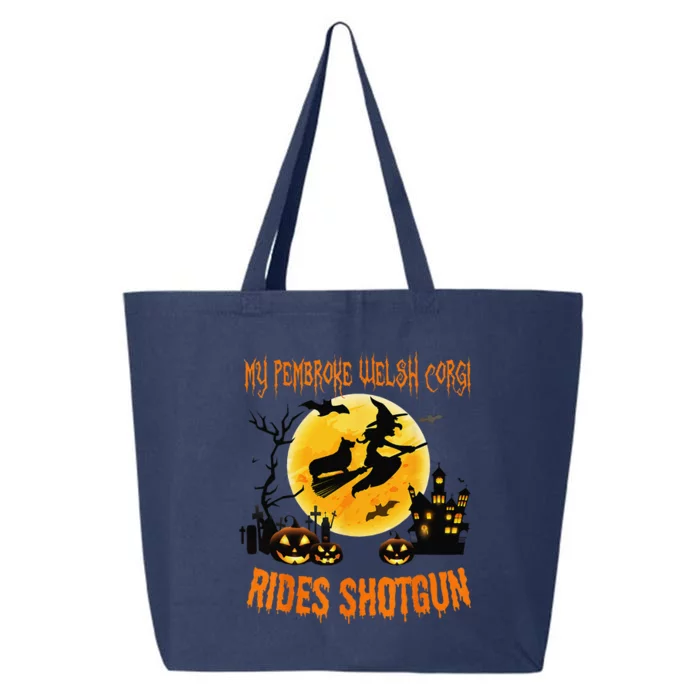 My PEMBROKE WELSH CORGI Rides Shotgun Halloween 25L Jumbo Tote