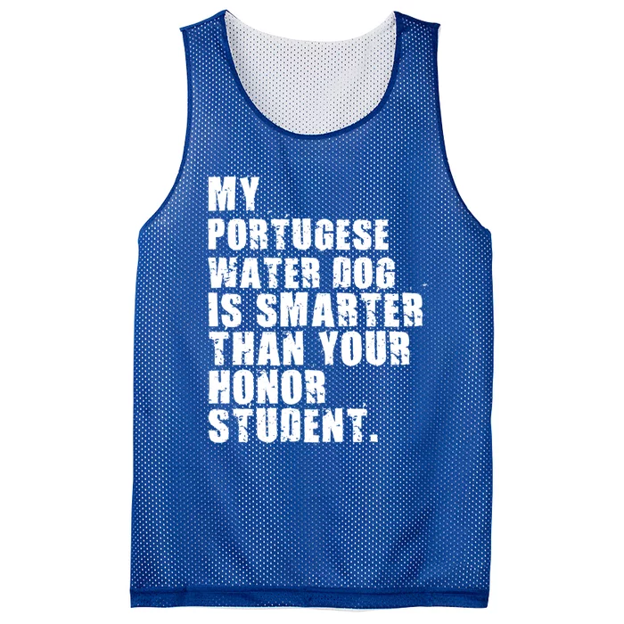 My Portugese Water Doggo Dog Is Smarter Adc096c Great Gift Mesh Reversible Basketball Jersey Tank