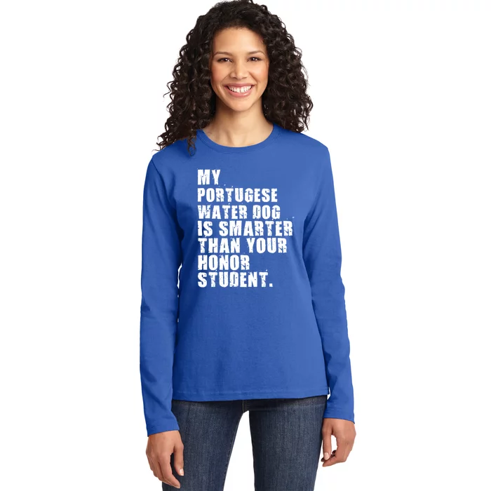 My Portugese Water Doggo Dog Is Smarter Adc096c Great Gift Ladies Long Sleeve Shirt