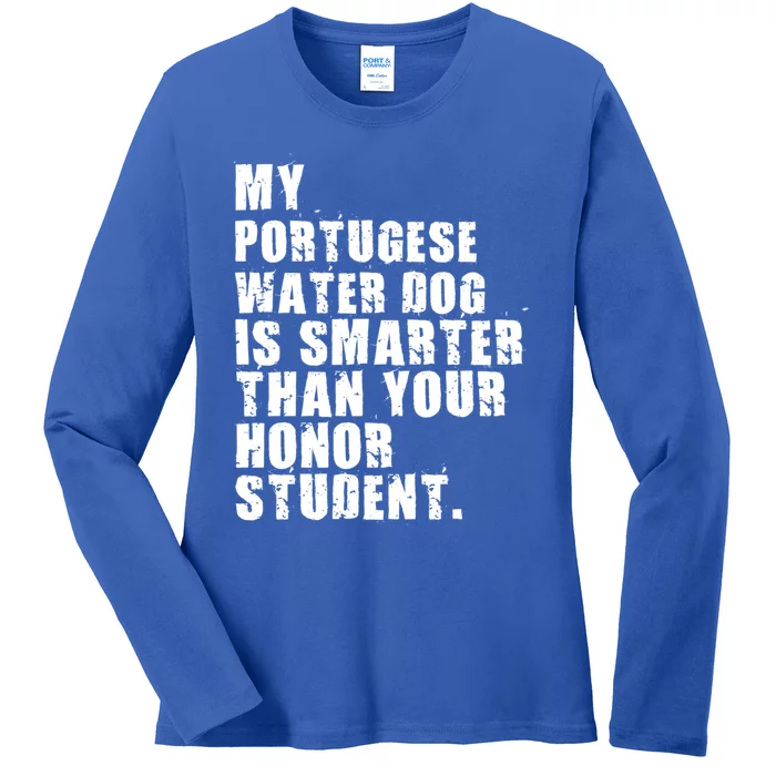 My Portugese Water Doggo Dog Is Smarter Adc096c Great Gift Ladies Long Sleeve Shirt