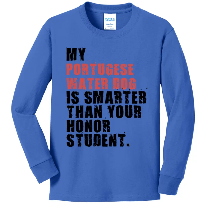 My Portugese Water Doggo Dog Is Smarter Adc096c Gift Kids Long Sleeve Shirt