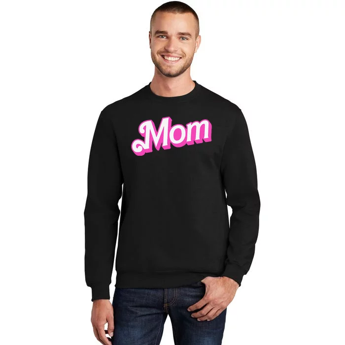 Mom Pin.K & White Overlapping Font Halloween Sweatshirt