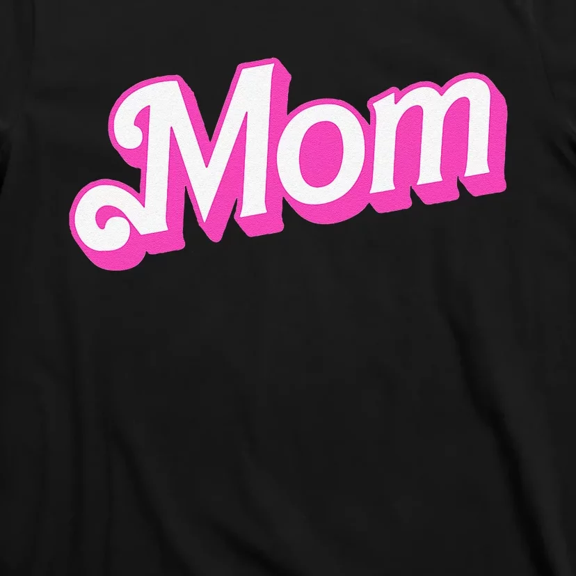 Mom Pin.K & White Overlapping Font Halloween T-Shirt