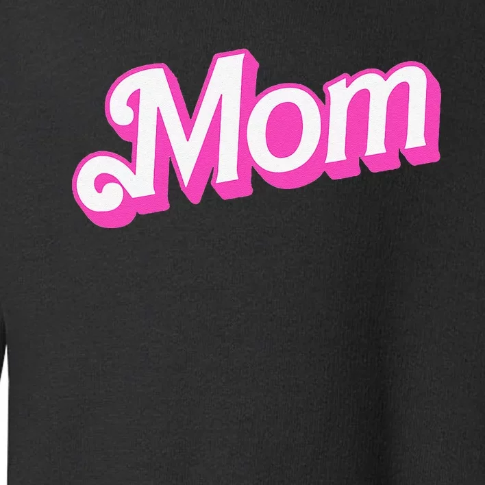 Mom Pin.K & White Overlapping Font Halloween Toddler Sweatshirt