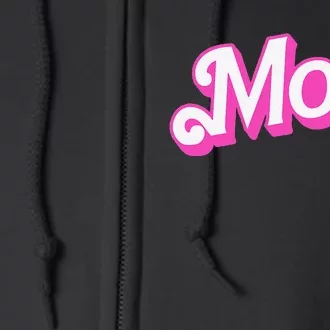 Mom Pin.K & White Overlapping Font Halloween Full Zip Hoodie