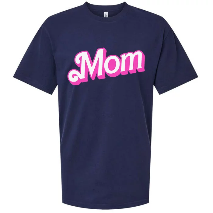 Mom Pin.K & White Overlapping Font Halloween Sueded Cloud Jersey T-Shirt