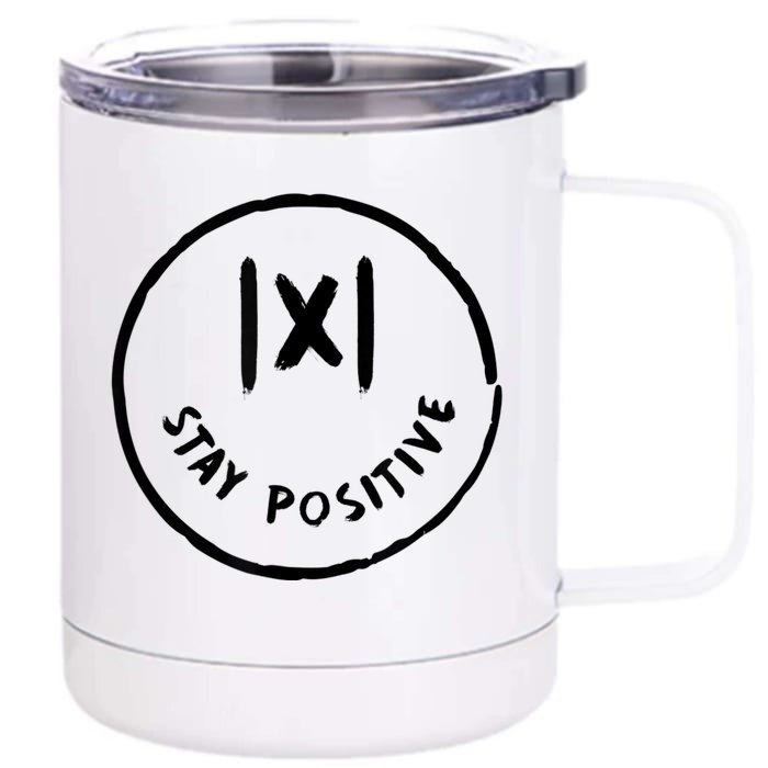 Math Positive X Funny Math Front & Back 12oz Stainless Steel Tumbler Cup