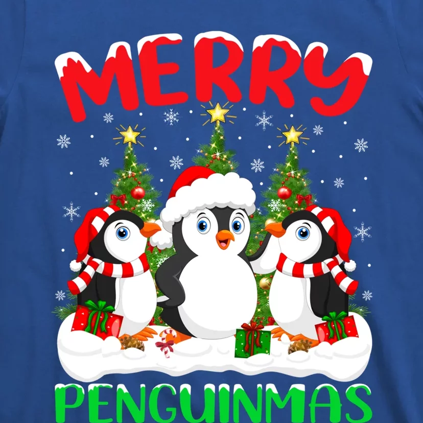 Merry Penguinmas Xmas Tree Lights Santa Penguin Christmas Great Gift T-Shirt