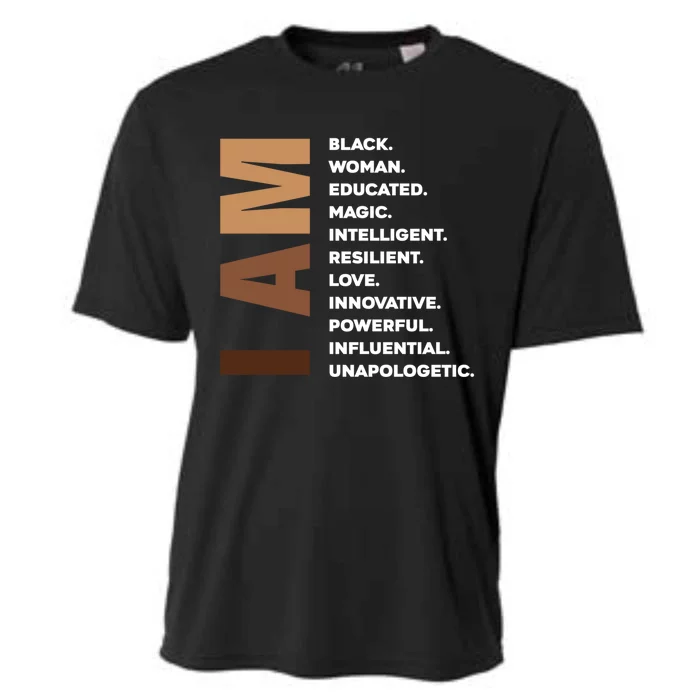 Melanin Queen Afro American Black Cool Gift Cooling Performance Crew T-Shirt