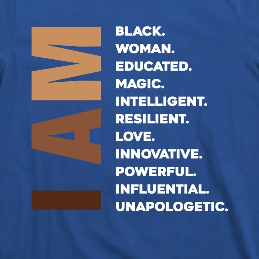 Melanin Queen Afro American Black Cool Gift T-Shirt