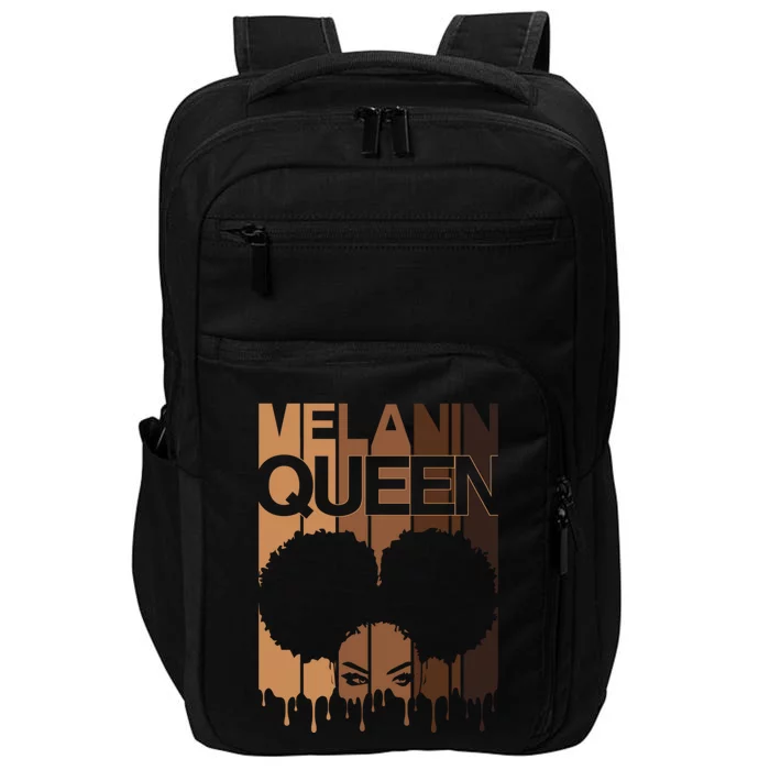 Melanin Queen Afro Dripping Black Educated Poppin Magic Cute Gift Impact Tech Backpack