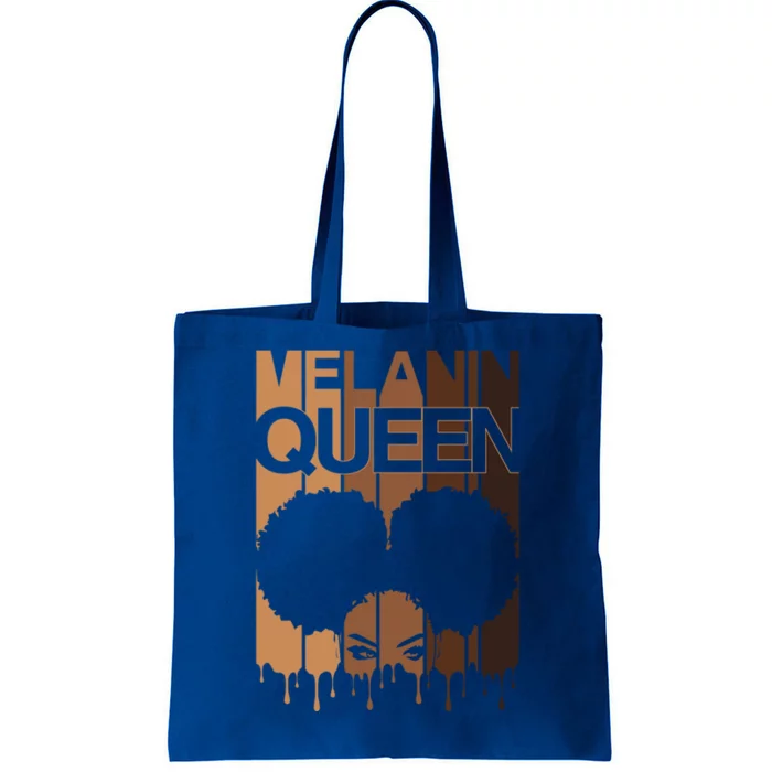 Melanin Queen Afro Dripping Black Educated Poppin Magic Cute Gift Tote Bag