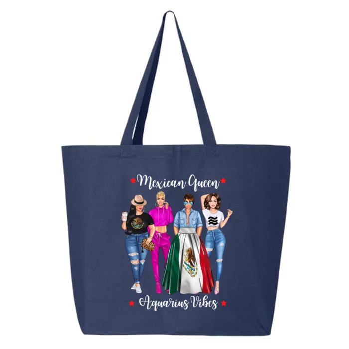 Mexican Queen Aquarius Vibes Mexico Zodiac Astrology Gift 25L Jumbo Tote