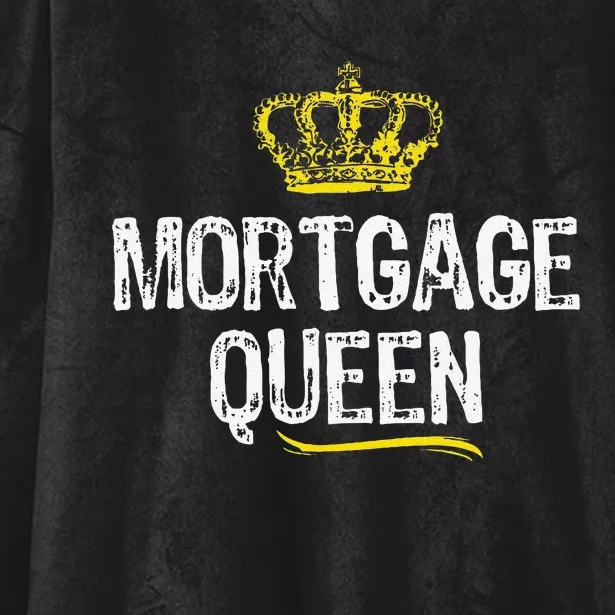 Mortgage Queen Broker Funny Cool Cute Gift Hooded Wearable Blanket