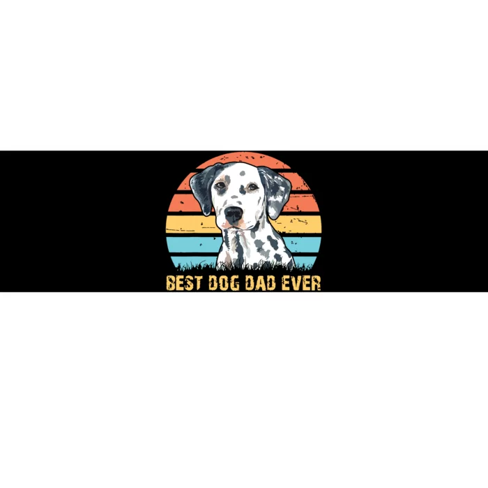 Men Quote Best Dog Dad Ever Vintage Dalmatian Lover Bumper Sticker