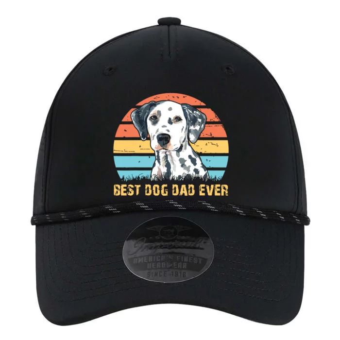 Men Quote Best Dog Dad Ever Vintage Dalmatian Lover Performance The Dyno Cap