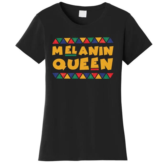 Melanin Queen Black Mom Black Pride Family Matching Outfit Juneteenth Women's T-Shirt