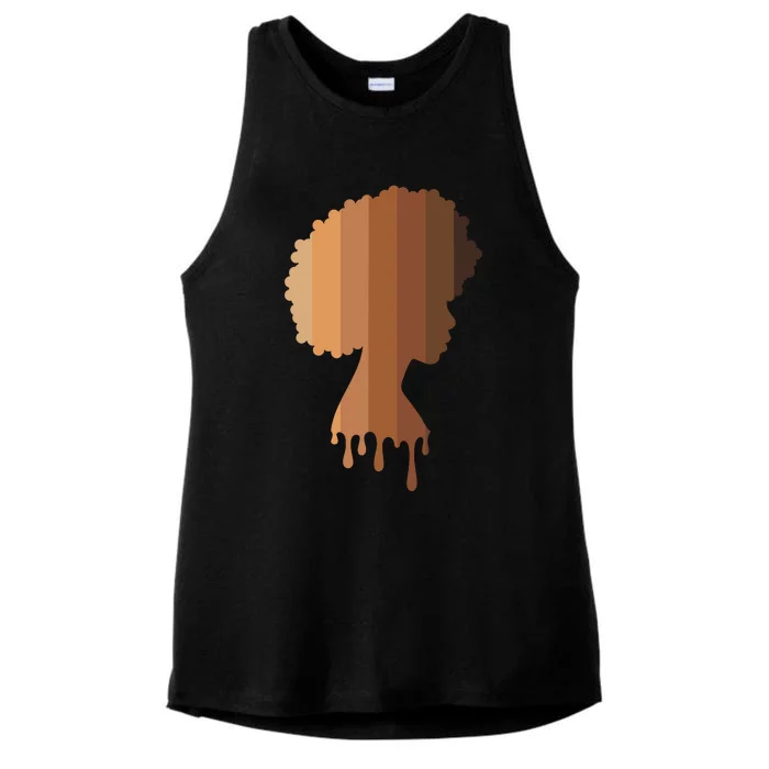 Melanin Queen Black Women Black History Month Blm Juneteenth Ladies Tri-Blend Wicking Tank