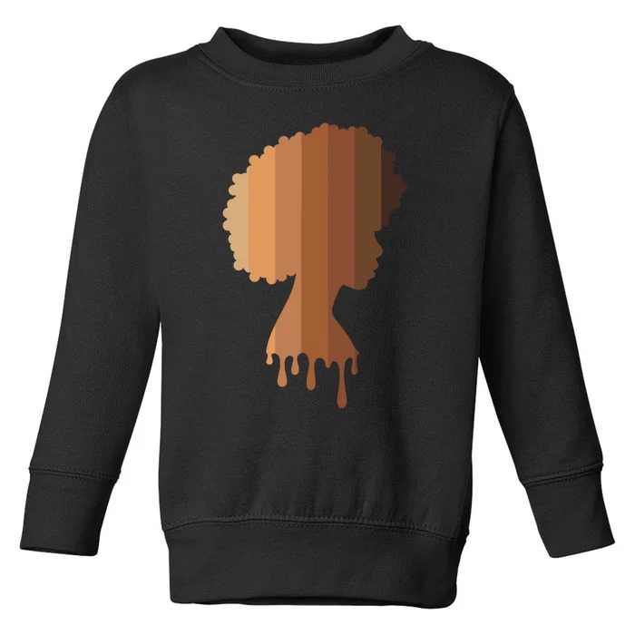 Melanin Queen Black Women Black History Month Blm Juneteenth Toddler Sweatshirt