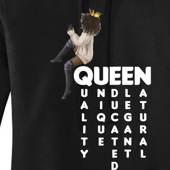 Melanin Queen Black History Month BLM Afro Woman Pan African Women's Pullover Hoodie