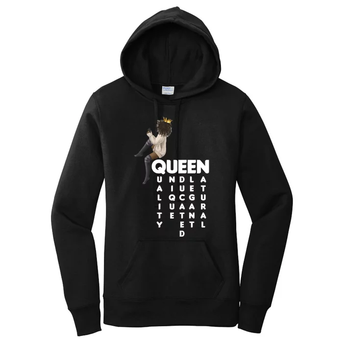 Melanin Queen Black History Month BLM Afro Woman Pan African Women's Pullover Hoodie