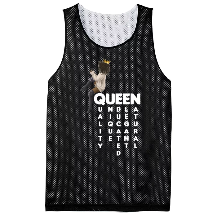 Melanin Queen Black History Month BLM Afro Woman Pan African Mesh Reversible Basketball Jersey Tank