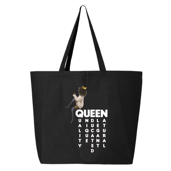 Melanin Queen Black History Month BLM Afro Woman Pan African 25L Jumbo Tote