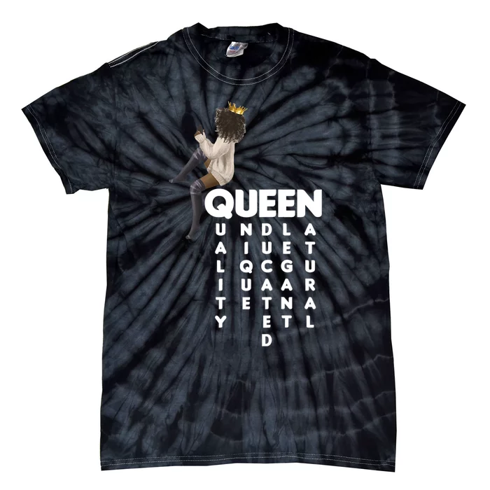 Melanin Queen Black History Month BLM Afro Woman Pan African Tie-Dye T-Shirt