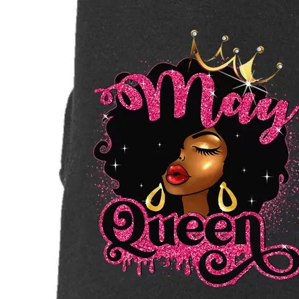 May Queen Birthday Afro African American Wo Doggie 3-End Fleece Hoodie