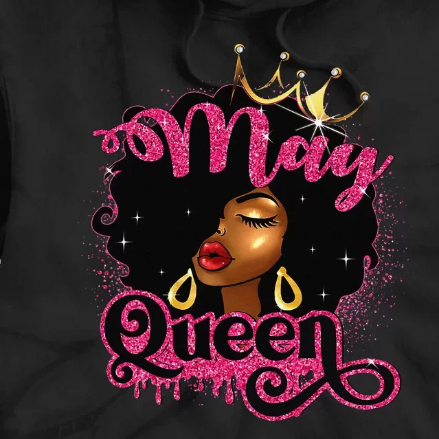 May Queen Birthday Afro African American Wo Tie Dye Hoodie