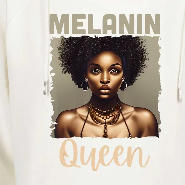 Melanin Queen Bhm African American Womens Funnel Neck Pullover Hood