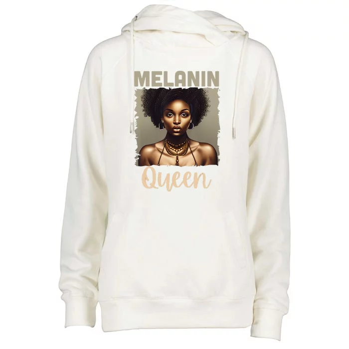 Melanin Queen Bhm African American Womens Funnel Neck Pullover Hood