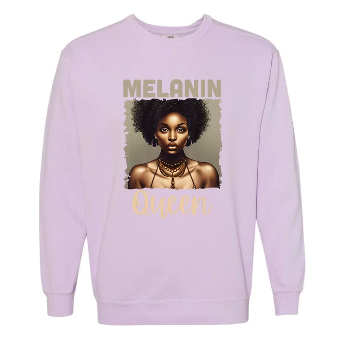 Melanin Queen Bhm African American Garment-Dyed Sweatshirt