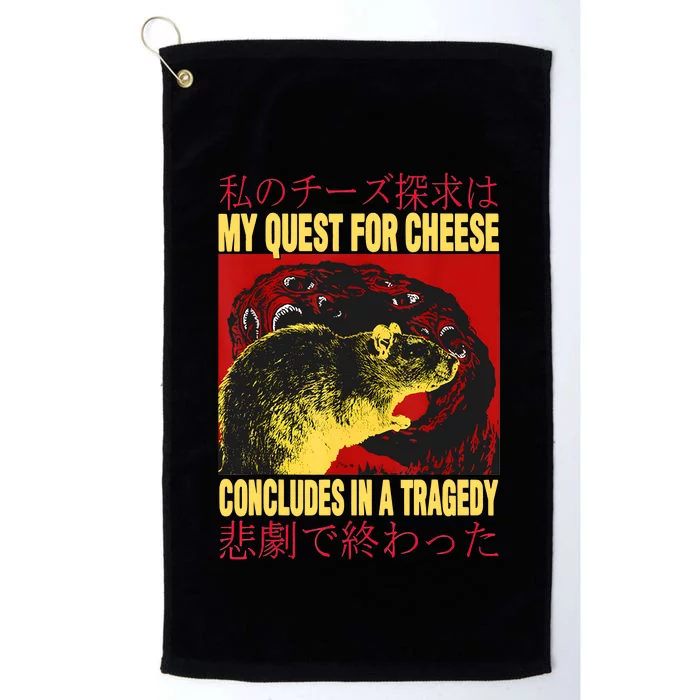 My Quest For Cheese Rat Platinum Collection Golf Towel