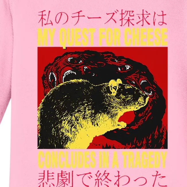 My Quest For Cheese Rat Baby Long Sleeve Bodysuit