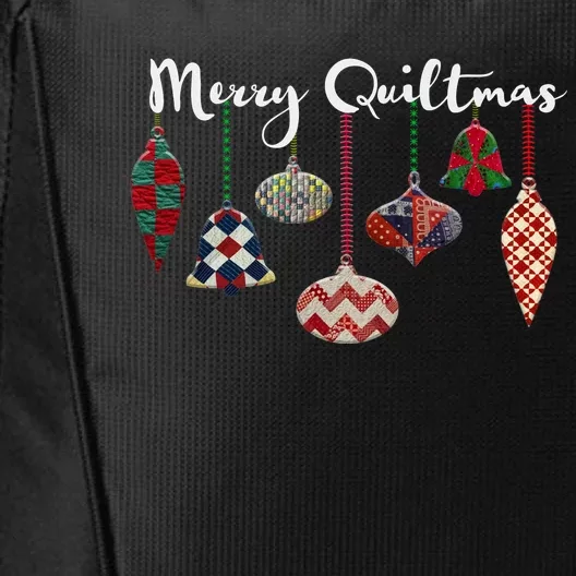 Merry Quiltmas Funny Christmas Quilt Ornament Sewing Gift City Backpack