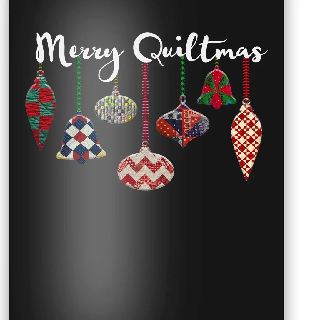 Merry Quiltmas Funny Christmas Quilt Ornament Sewing Gift Poster