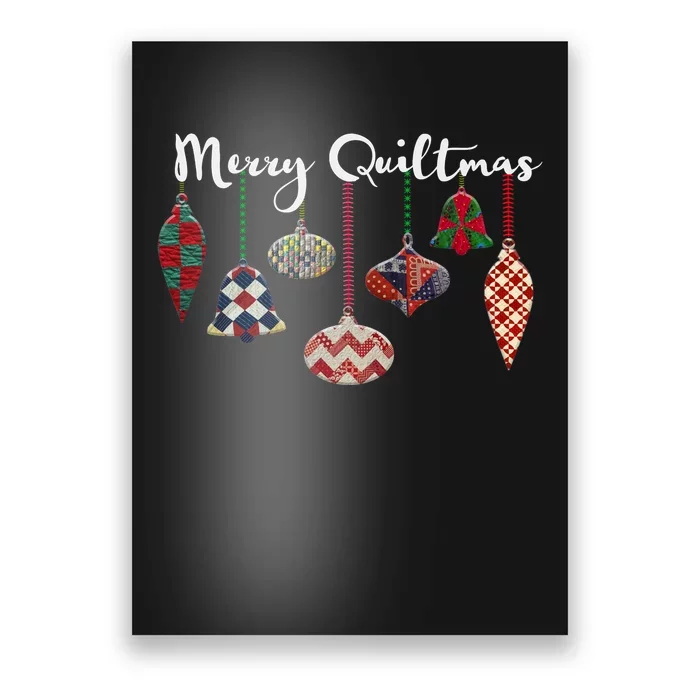 Merry Quiltmas Funny Christmas Quilt Ornament Sewing Gift Poster