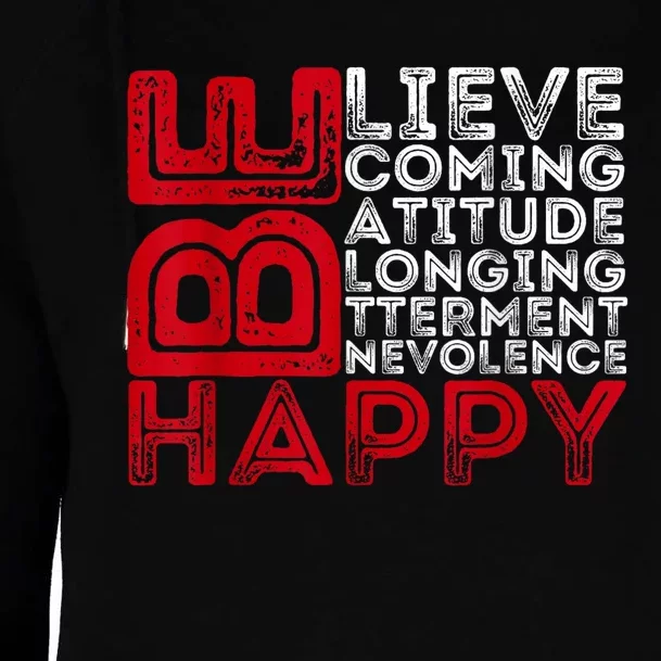 Motivational Quote Inspiration Positive Saying Life Slogan Womens Funnel Neck Pullover Hood