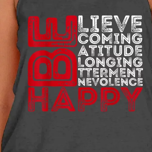 Motivational Quote Inspiration Positive Saying Life Slogan Women's Knotted Racerback Tank