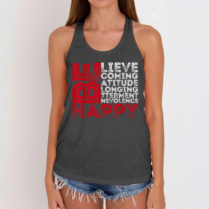 Motivational Quote Inspiration Positive Saying Life Slogan Women's Knotted Racerback Tank