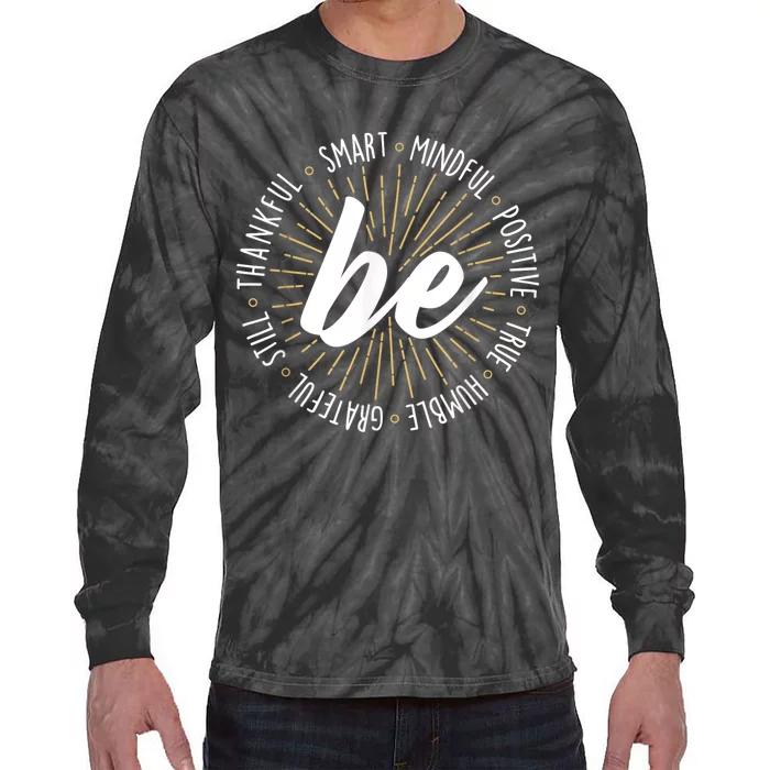 Motivational Quote Inspiration Positive Saying Life Slogan Tie-Dye Long Sleeve Shirt