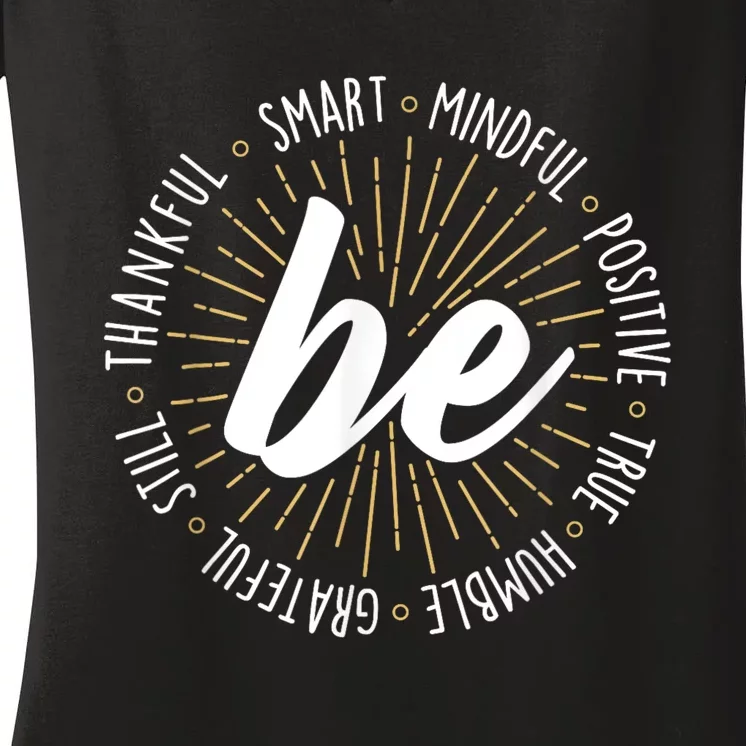 Motivational Quote Inspiration Positive Saying Life Slogan Women's V-Neck T-Shirt