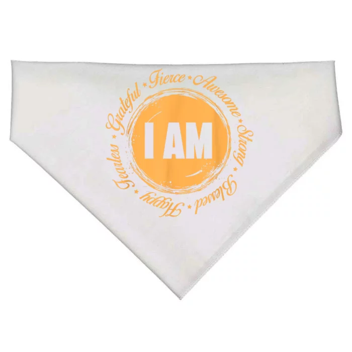 Motivational Quote Inspiration Positive Saying Life Slogan USA-Made Doggie Bandana