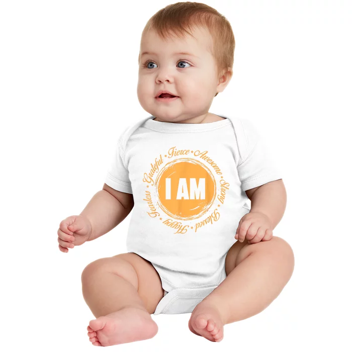 Motivational Quote Inspiration Positive Saying Life Slogan Baby Bodysuit