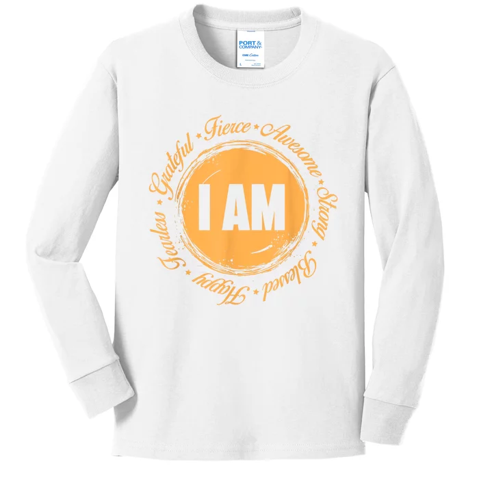 Motivational Quote Inspiration Positive Saying Life Slogan Kids Long Sleeve Shirt