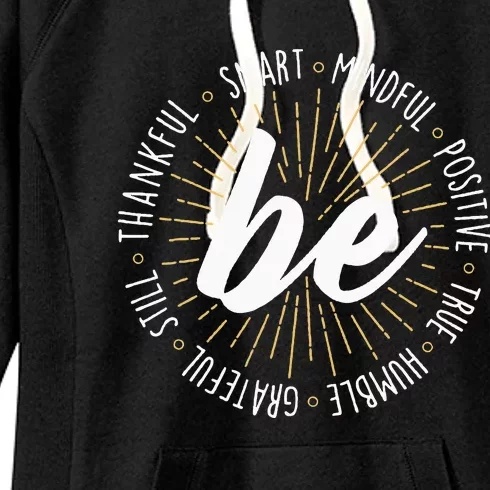 Motivational Quote Inspiration Positive Saying Life Slogan Women's Fleece Hoodie